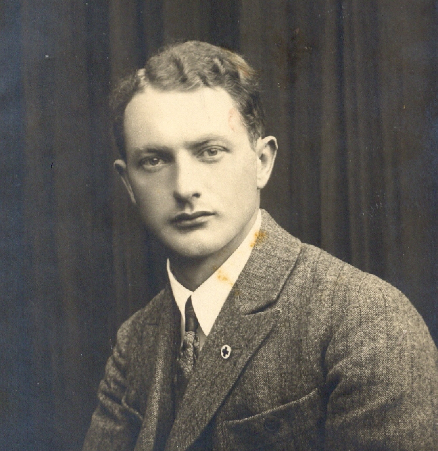 zdjęcie czarno-białe, portret Kazimierza Lisieckiego