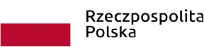grafika logo i flaga polski tekst "Rzeczpospolita Polska"