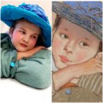 kolaż zdjęcia dzieci i obrazu