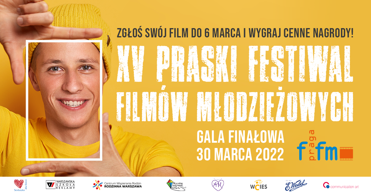Zgłoś swój film i&nbsp;wygraj cenne nagrody! XV PRASKI FESTIWAL FILMÓW MŁODZIEŻOWYCH. GALA FINAŁOWA 30 MARCA 2022 ROKU.