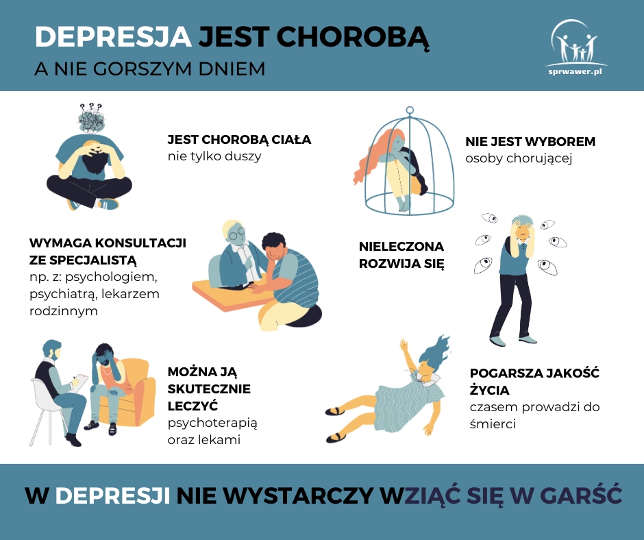 Grafika z tekstem "A nie gorszym dniem"