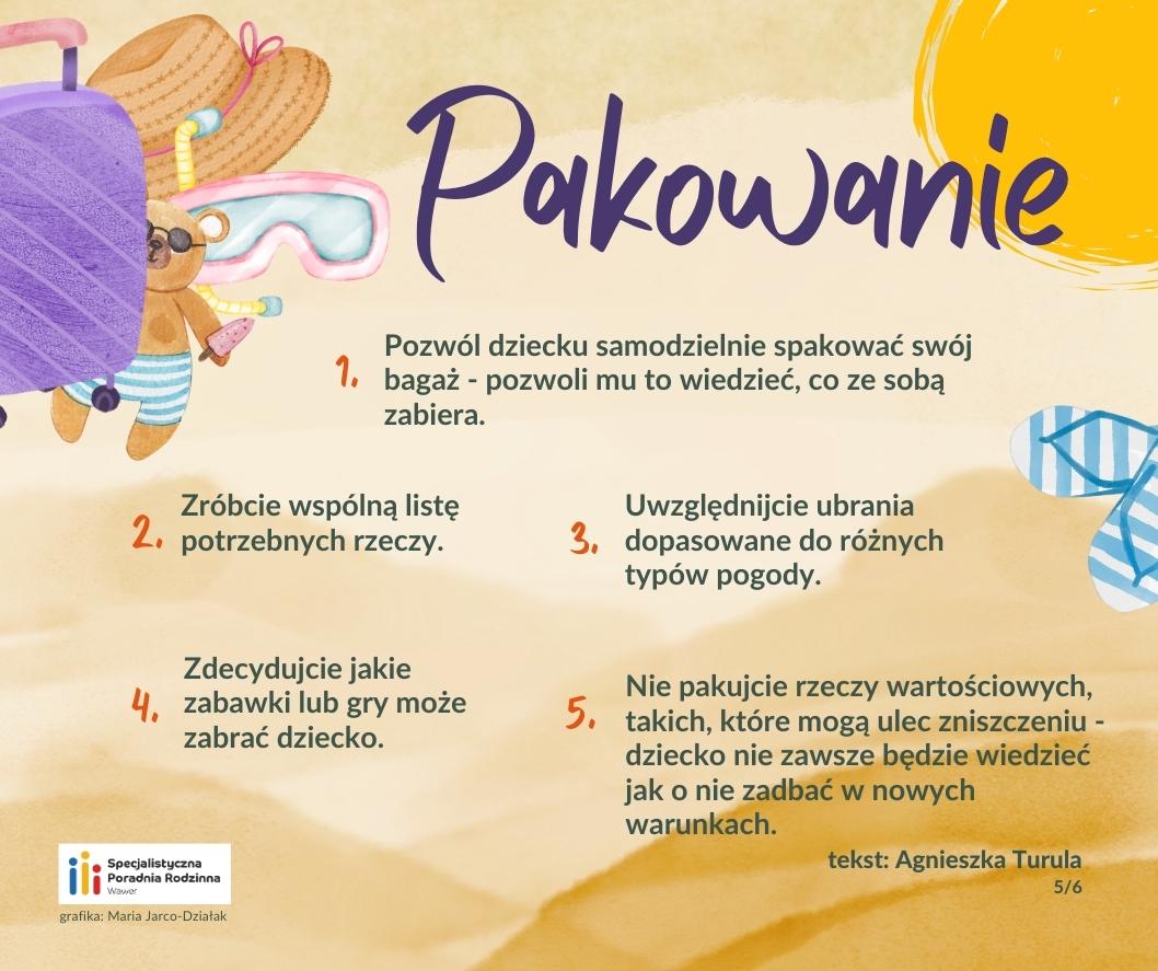 Grafika z tekstem "Pakowanie"