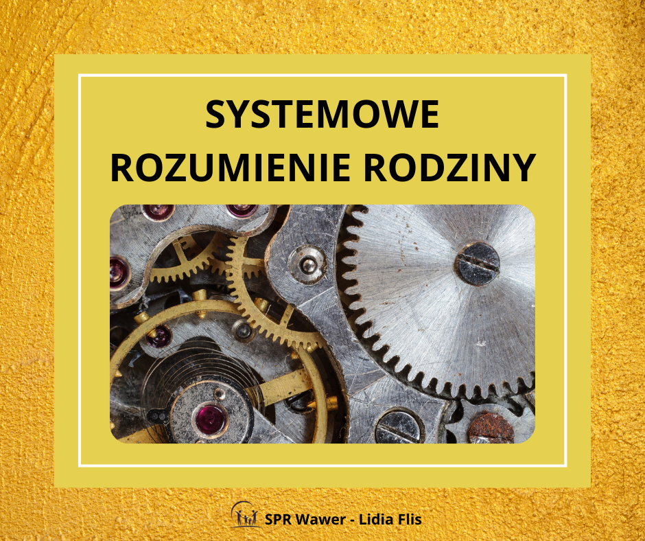 Infografika z tekstem "Systemowe rozumienie rodziny"