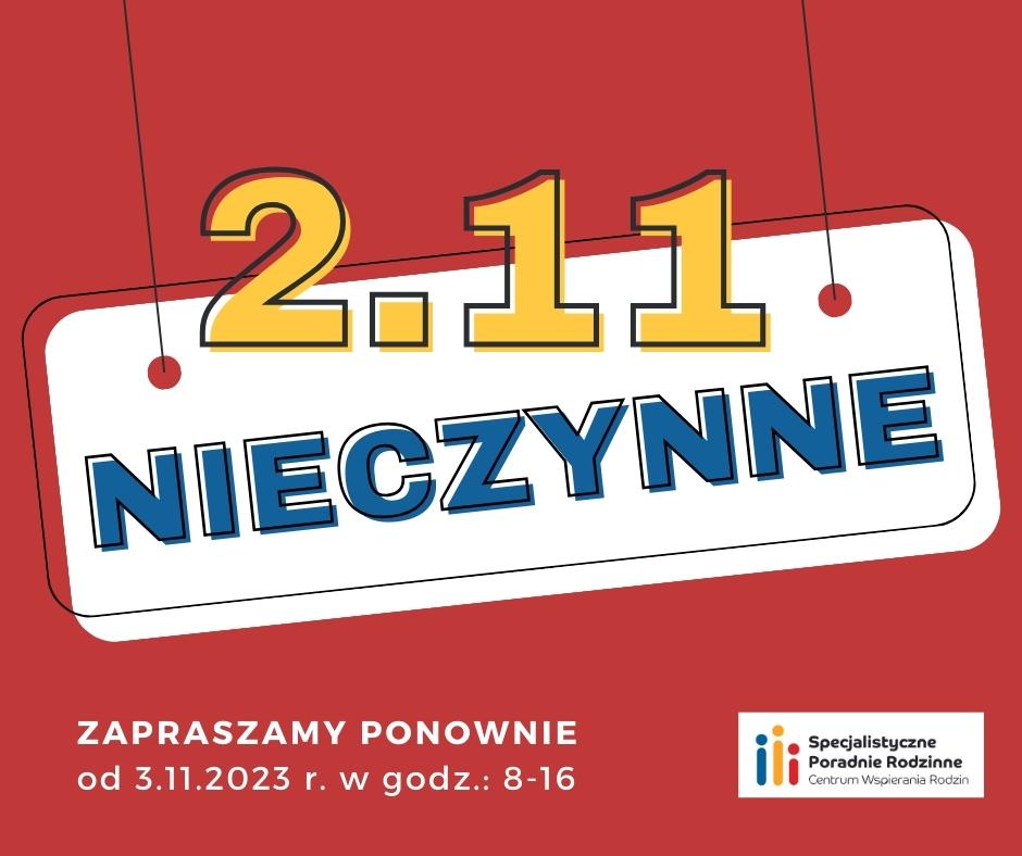 grafika z tekstem "2.11 nieczynne"