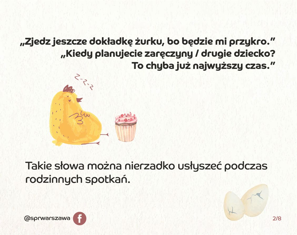 Jak zadbać o swoje granice w święta? grafika - kurczak